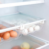 Fridge Egg Drawer Organizer Holder Large Capacity Plastic Extendable Egg Holder Drawer for Fridge Shelf Kitchen