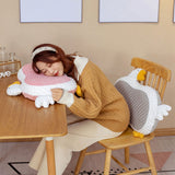Cat Belly Pillow Memory Foam Slow Rebound Throw Pillow Goose Shape Fuzz Single Cushion Gray In Australia - Darrahopens