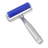 Silicone Screen Film Roller Blue Iron Bearing Anti Static High Resilience Silicone Manual Roller for Screen 4 in