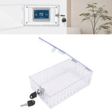 Thermostat Lock Box Large Universal Home Locking Thermostat Guard Clear Cover with Key for Thermostat On Wall