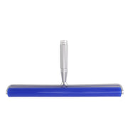 Silicone Manual Roller Cleaner Tool Laminated Static Lint Remover with Metal Handle Blue 12in