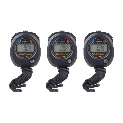 3 PCS Sports Stopwatch High Accuracy Waterproof 40mah Sports Stopwatch Timer for Running Swimming Basketball In Australia - Darrahopens