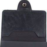Card Holder Black Card Case RFID Blocking Aluminium Alloy PU Anti Degaussing Large Capacity Withstand Wear Card Wallet