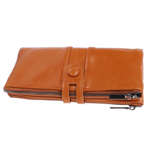 Women Wallet RFID Blocking Large Capacity Zipper Closure PU Leather Retro Style Lady Wallet In Australia - Darrahopens