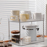 Desktop Organizer 2 Tier Ample Space Modern Storage Rack Shelves for Office Bedroom Home Decoration Transparent In Australia - Darrahopens