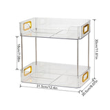 Desktop Organizer 2 Tier Ample Space Modern Storage Rack Shelves for Office Bedroom Home Decoration Transparent In Australia - Darrahopens