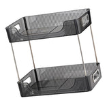 Desktop Organizer 2 Tier Ample Space Modern Storage Rack Shelves for Office Bedroom Home Decoration Grey