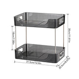 Desktop Organizer 2 Tier Ample Space Modern Storage Rack Shelves for Office Bedroom Home Decoration Grey