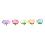 50 Pcs Camellia Flower Decor DIY Corsage Headdress Artificial Flower Heads False Rose Head Little Flower Buds
