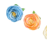 50 Pcs Camellia Flower Decor DIY Corsage Headdress Artificial Flower Heads False Rose Head Little Flower Buds