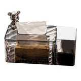 Tissue Storage Box Beautiful Easy To Access Grey Plastic Tissue Box Holder for Room Decoration Medium