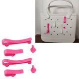 Plastic Beach Bag Hooks Accessories for Bogg Bags Insert Charm Cutie Cup Holder Connector Key Holder Rose Red In Australia - Darrahopens