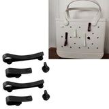 Plastic Beach Bag Hooks Accessories for Bogg Bags Insert Charm Cutie Cup Holder Connector Key Holder Black
