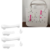 Plastic Beach Bag Hooks Accessories for Bogg Bags Insert Charm Cutie Cup Holder Connector Key Holder White