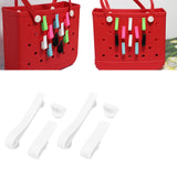 Plastic Beach Bag Hooks Accessories for Bogg Bags Insert Charm Cutie Cup Holder Connector Key Holder White