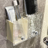 Wall Mounted Storage Organizer Box Non Drilling Plastic Wall Mount Storage Box for Toothpaste Toothbrush Cosmetic Brush Combs Milky White In Australia - Darrahopens