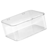 Desk Storage Box Plastic Large Capacity Dustproof Multi Functional Phone Case Storage Holder with Lid Transparent