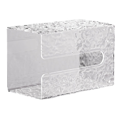 Wall Mounted Tissue Box Glacier Pattern Multifunctional Light Luxury Style Tissue Dispenser Box for Bathroom
