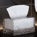 Wall Mounted Tissue Box Glacier Pattern Multifunctional Light Luxury Style Tissue Dispenser Box for Bathroom