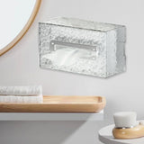 Napkin Paper Holder Box Space Saving Home Decoration Rugged Wall Mounted Tissue Box for Living Room Bedroom Transparent Silver