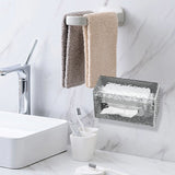 Napkin Paper Holder Box Space Saving Home Decoration Rugged Wall Mounted Tissue Box for Living Room Bedroom Translucent Silver