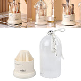 Makeup Brush Storage Holder 360 Degree Rotatable Makeup Organizer Dustproof Waterproof Holder for Lipstick Cosmetic Milky White In Australia - Darrahopens