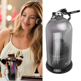 Makeup Brush Storage Holder 360 Degree Rotatable Makeup Organizer Dustproof Waterproof Holder for Lipstick Cosmetic Black