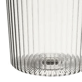 Transparent Garbage Bin with Top Ring Easy Attached Lid Free Large Capacity Trash Bin Can for Household Gray