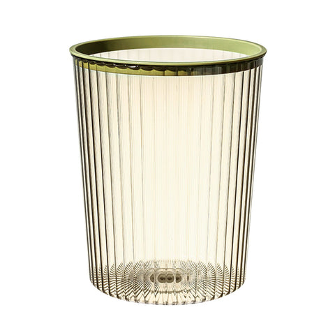 Transparent Garbage Bin with Top Ring Easy Attached Lid Free Large Capacity Trash Bin Can for Household Green In Australia - Darrahopens