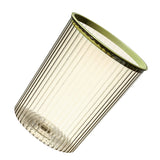 Transparent Garbage Bin with Top Ring Easy Attached Lid Free Large Capacity Trash Bin Can for Household Green