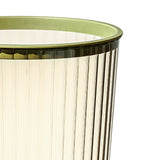 Transparent Garbage Bin with Top Ring Easy Attached Lid Free Large Capacity Trash Bin Can for Household Green