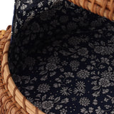 Handwoven Round Rattan Bag Tropical Beach Style Woven Shoulder Rattan Bag with Leather Strap 20cm Diameter Plain Colour Leather Buckle with Lining In Australia - Darrahopens