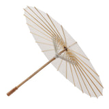 Kids Paper Parasol Bamboo and Paper Chinese Style Elegant White DIY Paper Umbrellas for Decoration 83cm/32.7in In Australia - Darrahopens