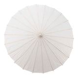 Kids Paper Parasol Bamboo and Paper Chinese Style Elegant White DIY Paper Umbrellas for Decoration 83cm/32.7in
