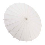 Kids Paper Parasol Bamboo and Paper Chinese Style Elegant White DIY Paper Umbrellas for Decoration 83cm/32.7in