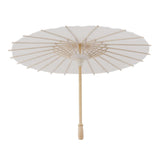 Kids Paper Parasol Bamboo and Paper Chinese Style Elegant White DIY Paper Umbrellas for Decoration 40cm/15.7in