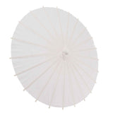 Kids Paper Parasol Bamboo and Paper Chinese Style Elegant White DIY Paper Umbrellas for Decoration 40cm/15.7in In Australia - Darrahopens