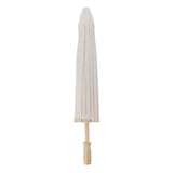 Kids Paper Parasol Bamboo and Paper Chinese Style Elegant White DIY Paper Umbrellas for Decoration 40cm/15.7in