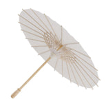 Kids Paper Parasol Bamboo and Paper Chinese Style Elegant White DIY Paper Umbrellas for Decoration 40cm/15.7in