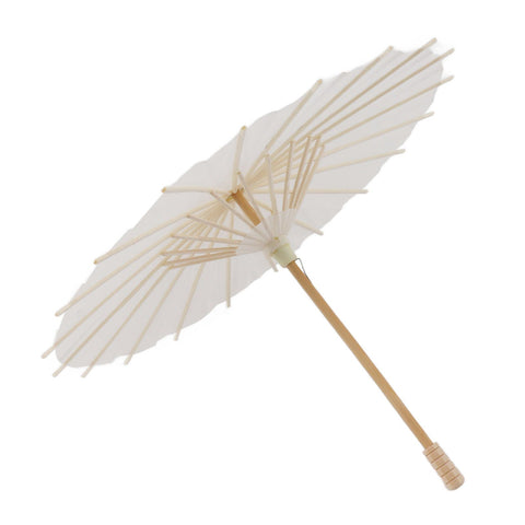 Kids Paper Parasol Bamboo and Paper Chinese Style Elegant White DIY Paper Umbrellas for Decoration 28cm/11in In Australia - Darrahopens