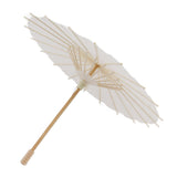 Kids Paper Parasol Bamboo and Paper Chinese Style Elegant White DIY Paper Umbrellas for Decoration 28cm/11in In Australia - Darrahopens