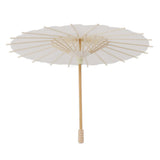 Kids Paper Parasol Bamboo and Paper Chinese Style Elegant White DIY Paper Umbrellas for Decoration 28cm/11in In Australia - Darrahopens