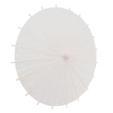 Kids Paper Parasol Bamboo and Paper Chinese Style Elegant White DIY Paper Umbrellas for Decoration 28cm/11in