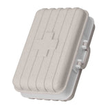 Mini Medicine Box 6 Compartments Luggage Design Tight Sealing Plastic Medicine Container for Pocket Travel Beige
