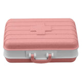 Mini Medicine Box 6 Compartments Luggage Design Tight Sealing Plastic Medicine Container for Pocket Travel Pink In Australia - Darrahopens