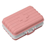 Mini Medicine Box 6 Compartments Luggage Design Tight Sealing Plastic Medicine Container for Pocket Travel Pink In Australia - Darrahopens