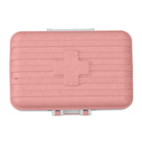 Mini Medicine Box 6 Compartments Luggage Design Tight Sealing Plastic Medicine Container for Pocket Travel Pink In Australia - Darrahopens