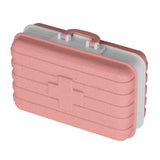 Mini Medicine Box 6 Compartments Luggage Design Tight Sealing Plastic Medicine Container for Pocket Travel Pink In Australia - Darrahopens