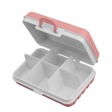 Mini Medicine Box 6 Compartments Luggage Design Tight Sealing Plastic Medicine Container for Pocket Travel Pink In Australia - Darrahopens