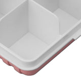 Mini Medicine Box 6 Compartments Luggage Design Tight Sealing Plastic Medicine Container for Pocket Travel Pink In Australia - Darrahopens